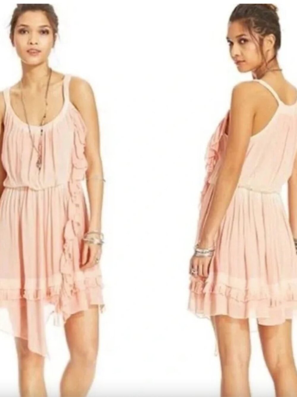 Free People Aphrodite Peach Midi Dress- Small